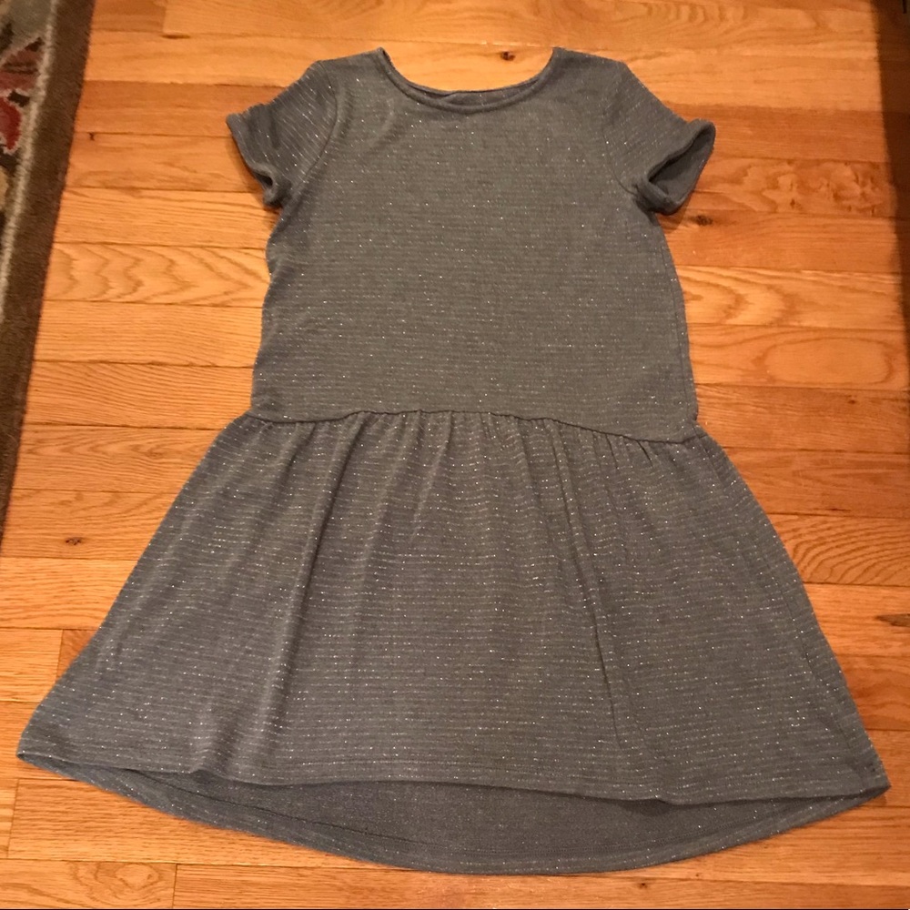 Girls Size 7 Jumping Beans Gray Metallic Dress